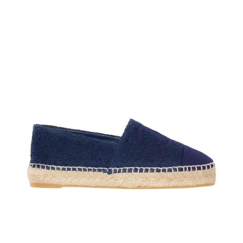 CHANEL Casual Single Shoes Women's Marine Blue-1