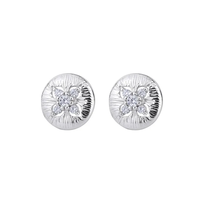 PHOENIXSILY 999 Fine Silver Stud Earrings Women's-0