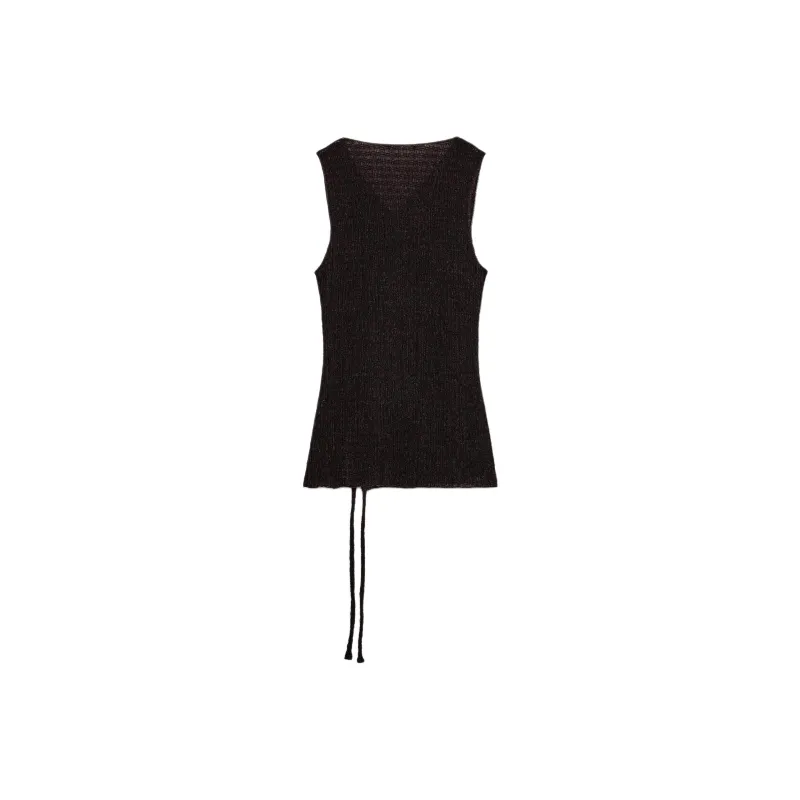 ZARA Tank Tops Women's Dark Brown-1