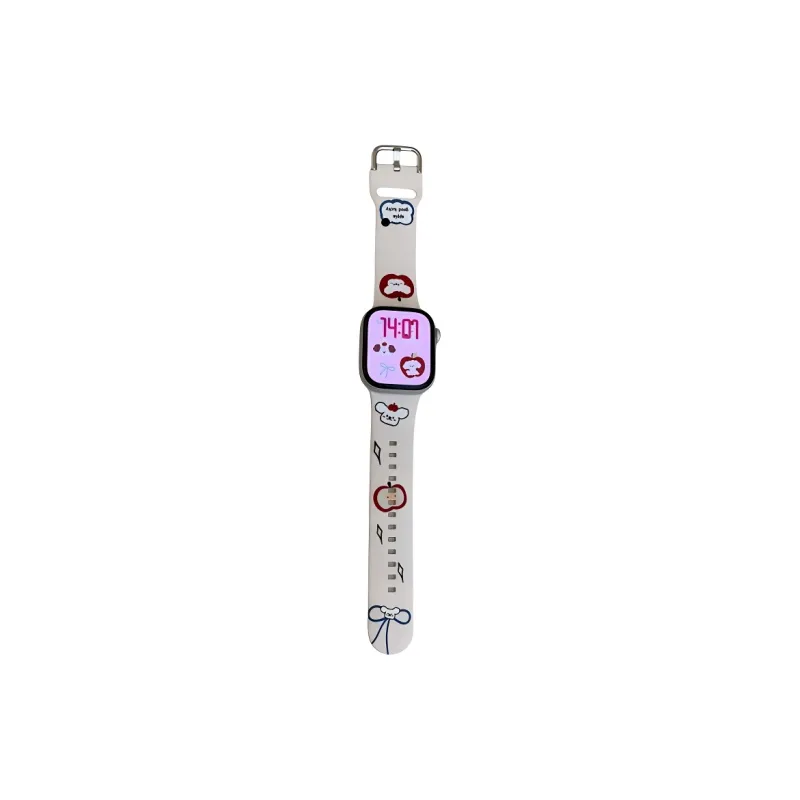 KVZUVUU Apple Compatibility Watch Band Silicone Material-5