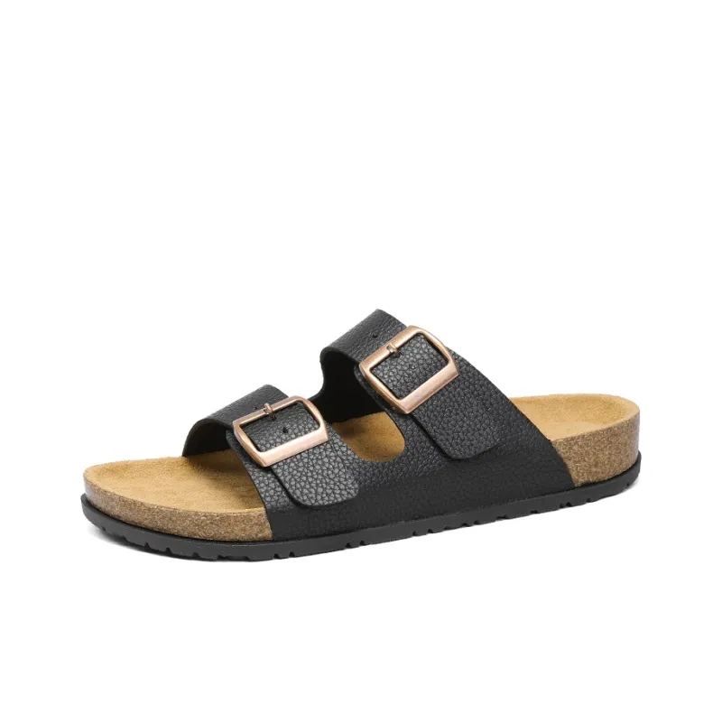 CHAOPAISHA Cork Sole EVA Slip Resistant Abrasion Resistant Slide Slippers Unisex-2