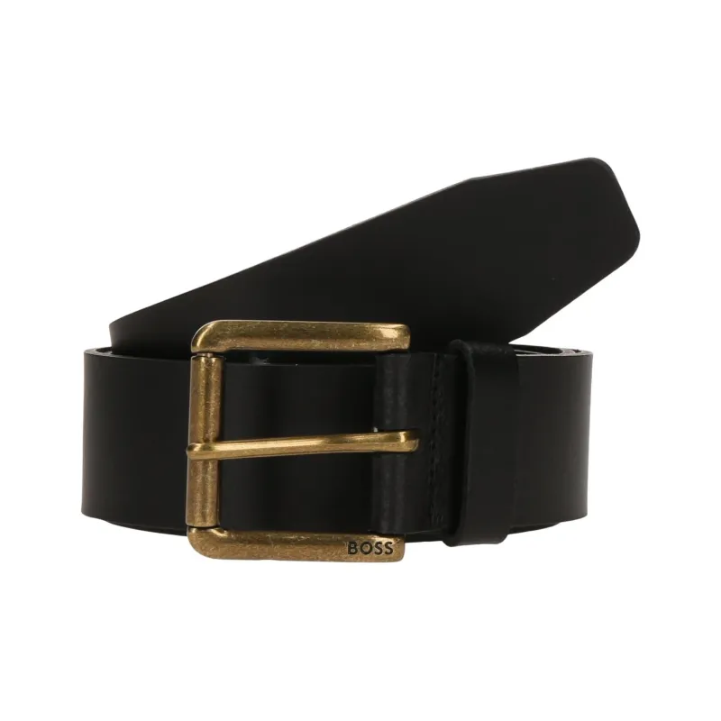 HUGO BOSS Leather Belts Unisex Black 4CM-1