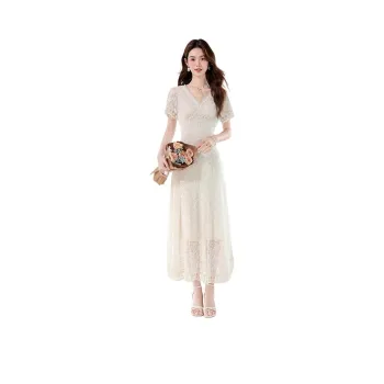 Mm Short Sleeved Dresses Women's Apricot