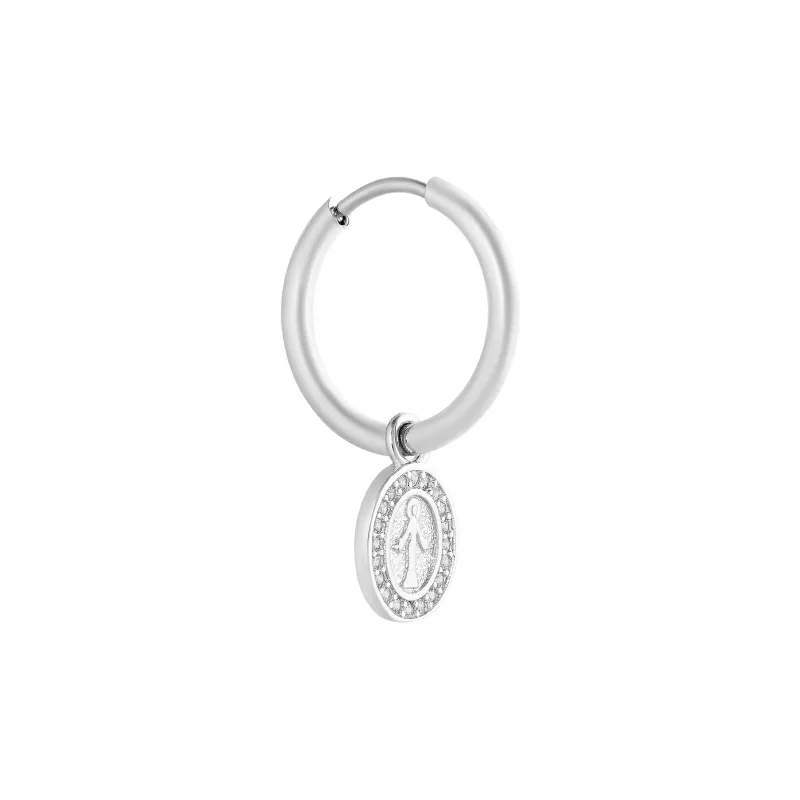 ICEGANG 316L Titanium Steel White Gold Plated Earrings Unisex-3
