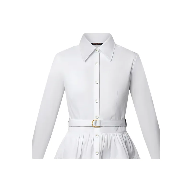 LOUIS VUITTON SS25 Long Sleeved Dress Women's White-3