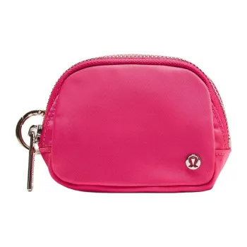 Lululemon Everywhere Nylon Coin Purse Nano Unisex Raspberry Red