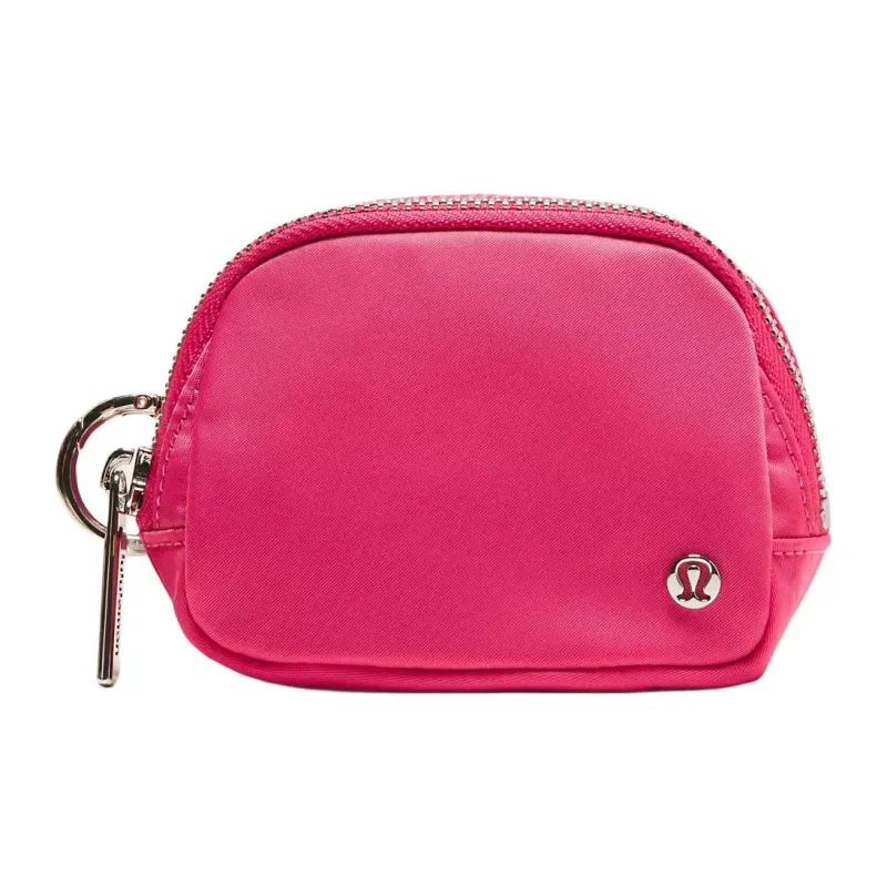 Lululemon Everywhere Nylon Coin Purse Nano Unisex Raspberry Red-0