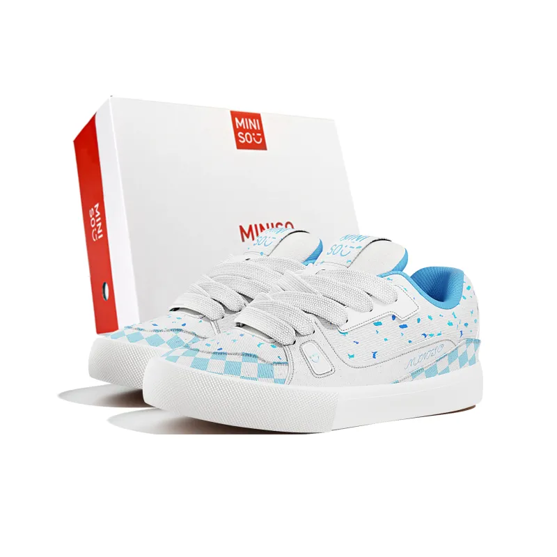 MINISO Skateboard Shoes Unisex Cheeses Blue-6