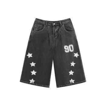 GBXM Denim Shorts Unisex Washed Black