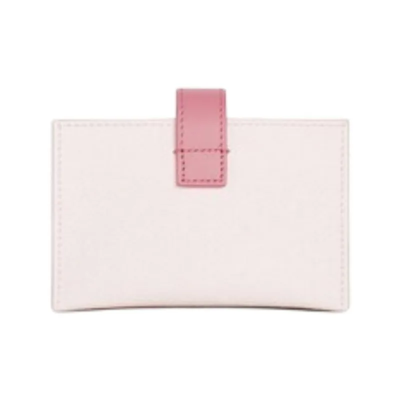 CELINE Calfskin Card Holder Unisex Light Pink Multicolor With Flamingo Pink-2