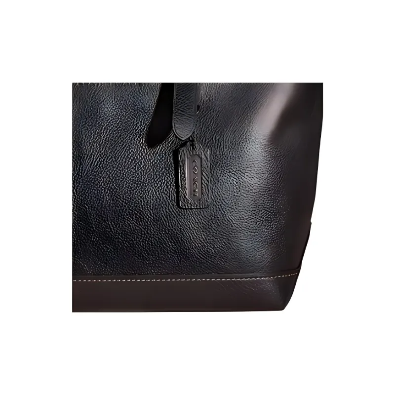 COACH Carriage Leather Shoulder Bag Crossbody Bag Handbag Large Size Women's Black-4