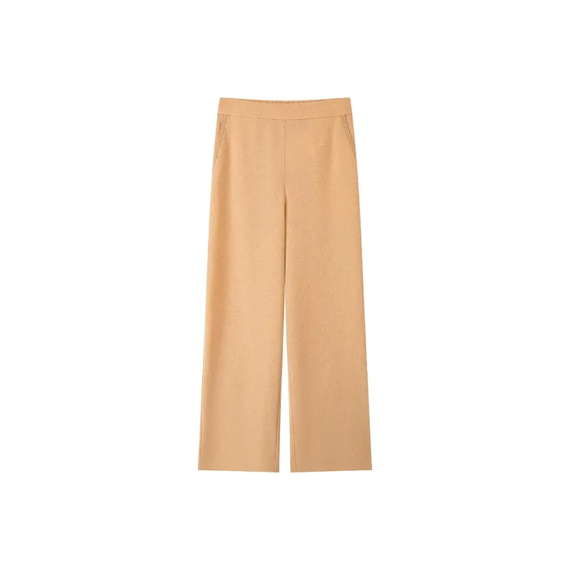 INSUN Casual Pants Women's Medium Yellow-0