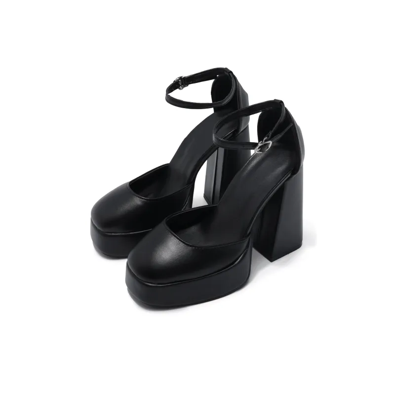 Take The Qin Chunky Heel High Heels Women's-1