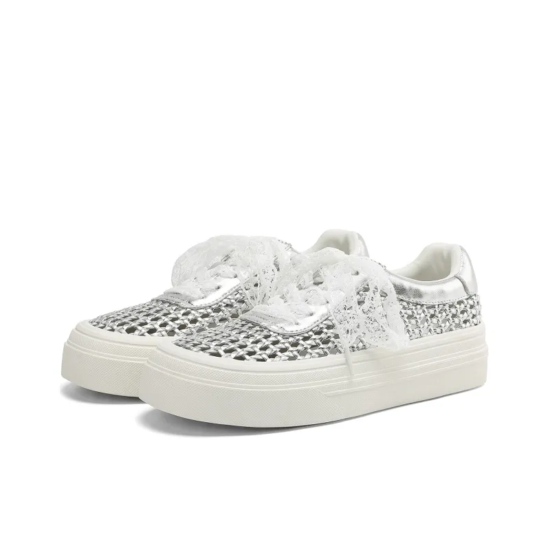D FUSE SCANDINAVIA Abrasion Resistant Height Increasing Low Top Skateboard Shoes Women's-6