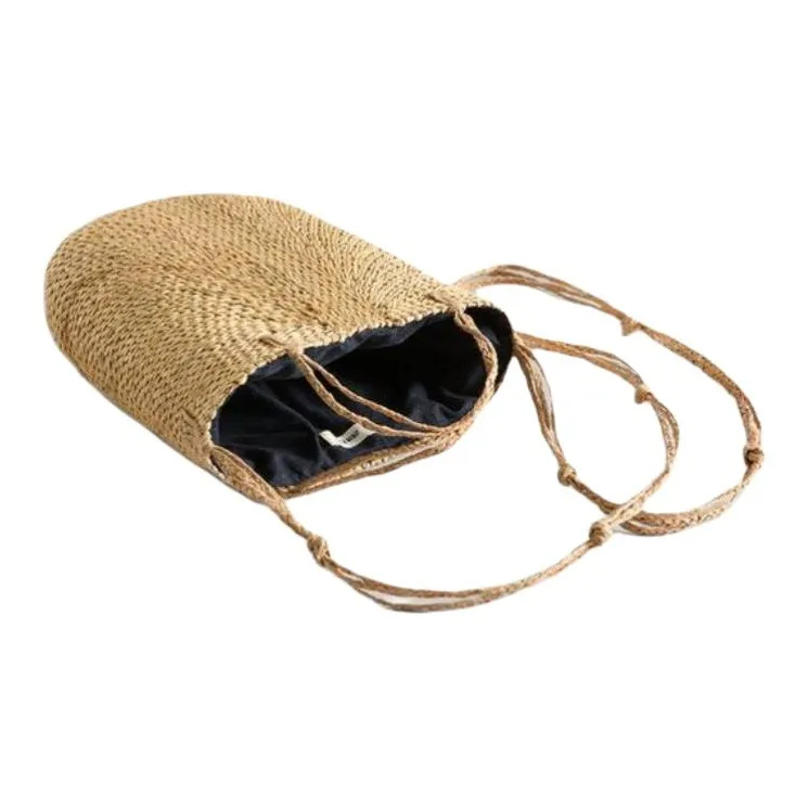 ZARA Wheat Stalk Handbag Mini Women's Light Beige-3