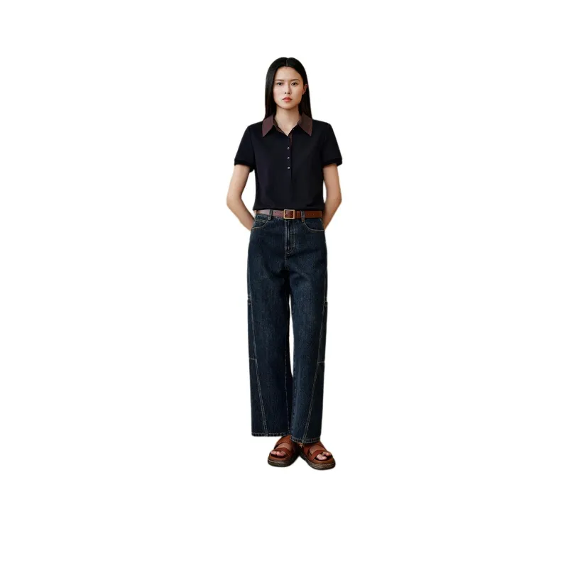 INSUN Polo Shirts Women's Deep Sea Blue-1