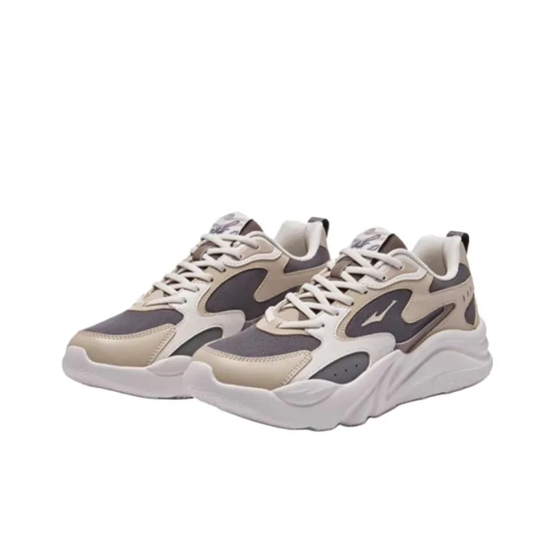 Erke Anti Slip Wear Resistant Low Top Casual Training Running Shoes Men's Gray-1