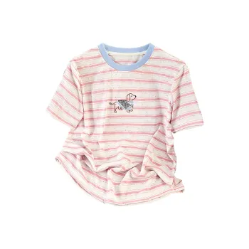TOUCH T Shirts Women's Pink Stripes