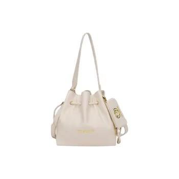 LOVE MOSCHINO PU Bucket Bag, Handbag, Shoulder Bag Medium Size Women's White