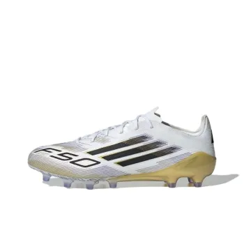 Adidas F50 ELITE Anti Slip Wear Resistant Soccer Shoes Unisex White Gold