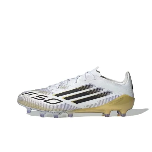 Adidas F50 ELITE Anti Slip Wear Resistant Soccer Shoes Unisex White Gold