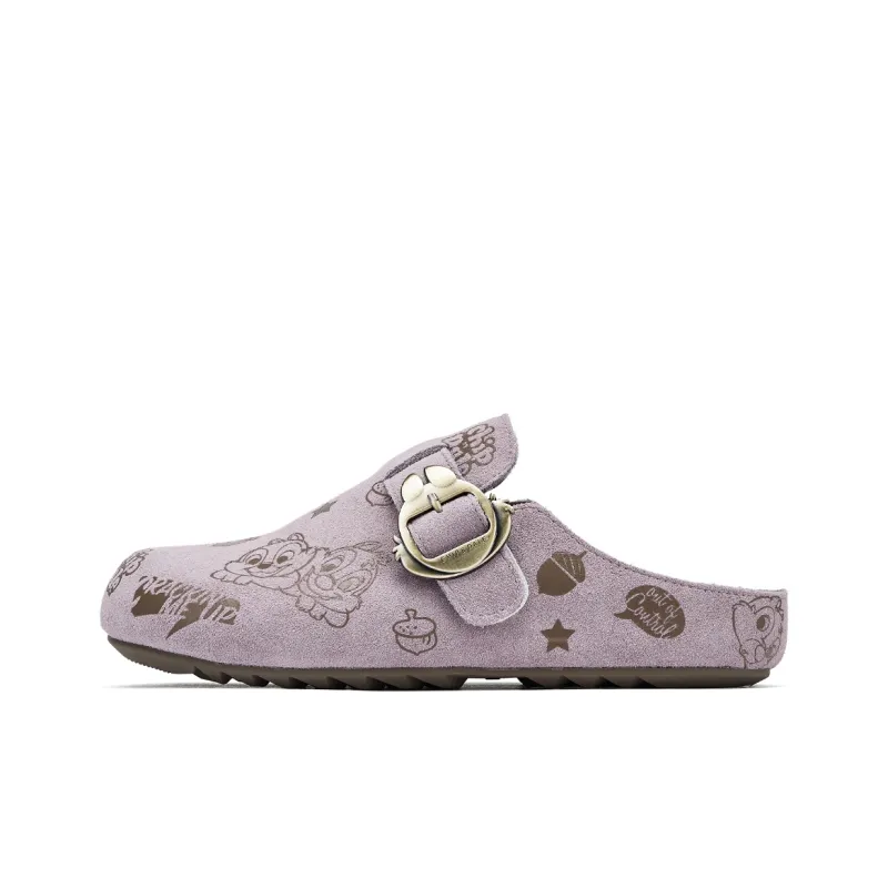 Disney x Hotwind Qiqi Didi Series Rubber Sole Abrasion Resistant Slip Resistant Closed Toe Slippers Women's-5