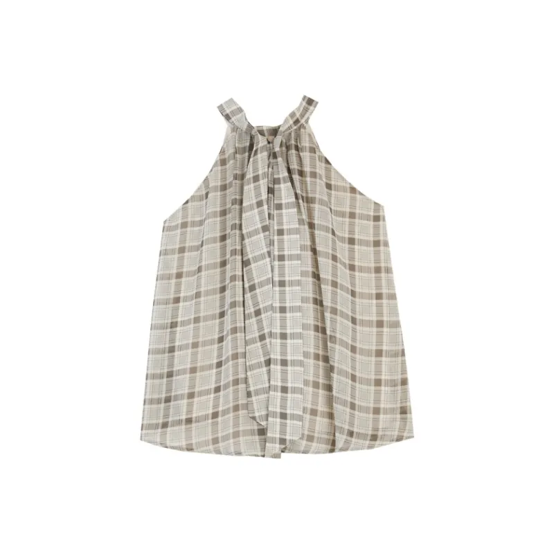 ELLE Shirts Women's Coffee Plaid-1