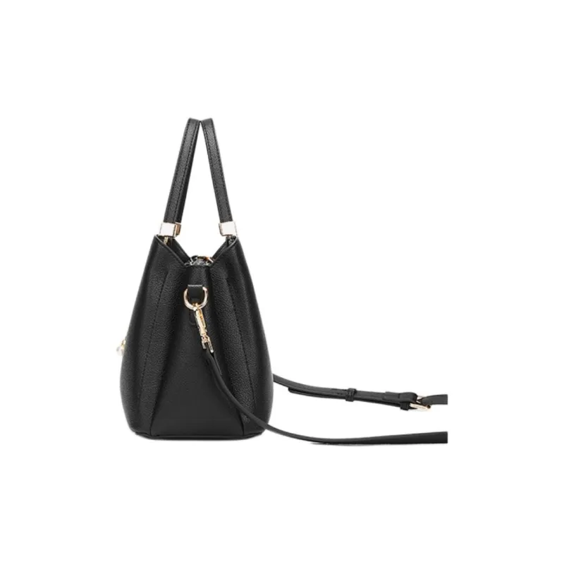 JOSINY Synthetic Leather Shoulder Bag, Crossbody Bag, Handbag Medium Size Women's Black/Navy Blue-2