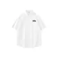 [Iron-Free Shirt]White (Gradient Text Chest Logo)