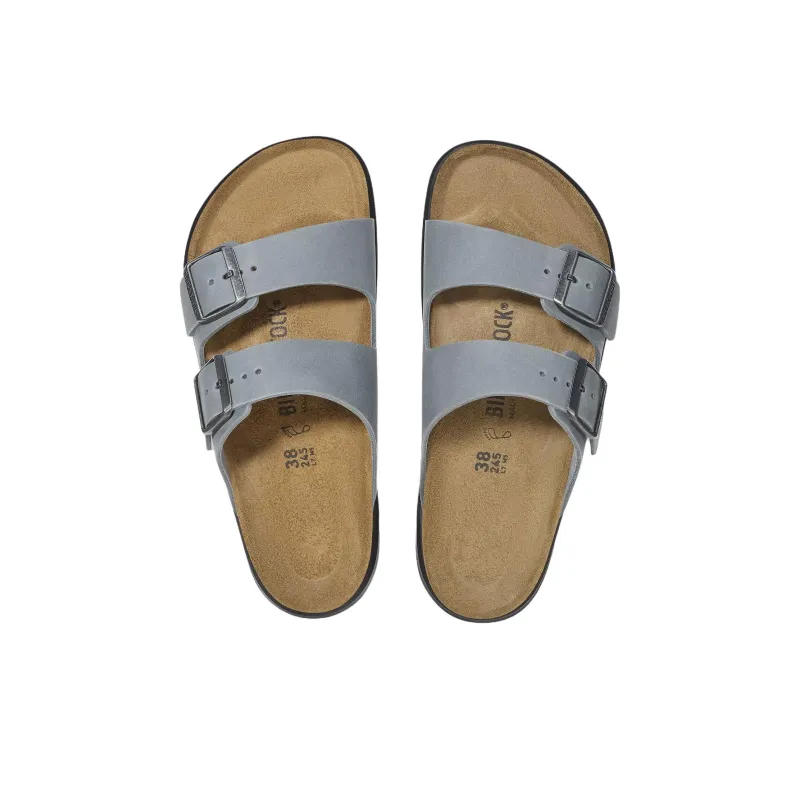 Birkenstock Arizona Crosstown PU Polyurethane Abrasion Resistant Slide Slippers Women's Gray Regular Loose Fit-3