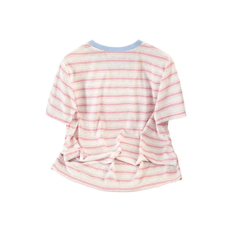 TOUCH T Shirts Women's Pink Stripes-1