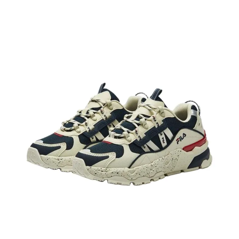 FILA TREK Anti Slip Wear Resistant Low Top Casual Shoes Women's White-1