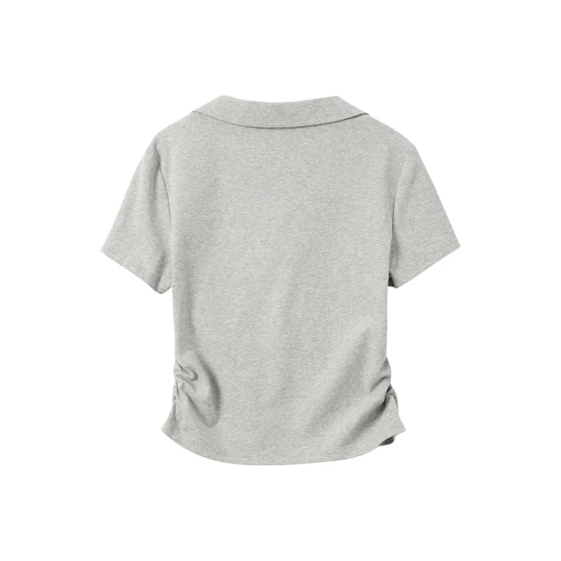 3COLOUR T Shirts Women's Heather Gray-1