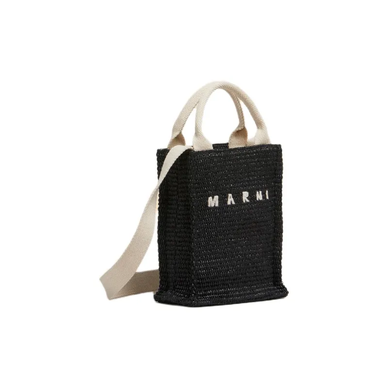 MARNI Calfskin Handbag Mini Unisex Black-1