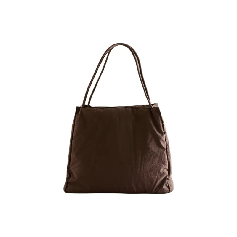 ZARA Polyamide Tote Bag, Shopping Bag, Shoulder Bag Women's Brown-0
