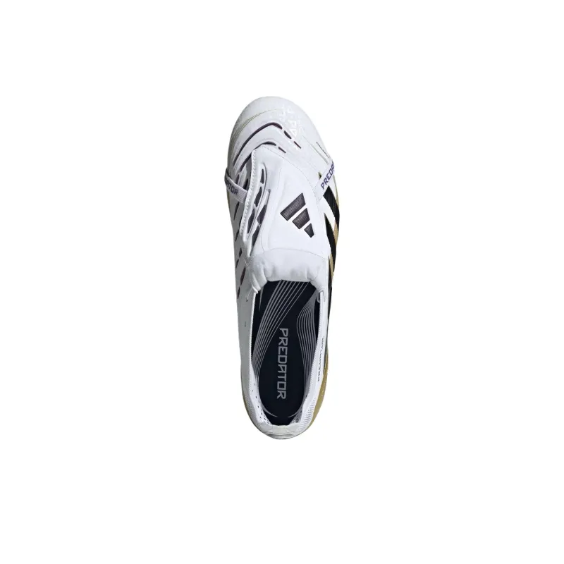 Adidas PREDATOR ELITE AG Artificial Ground Anti Slip Wear Resistant Soccer Shoes Unisex White Black-2