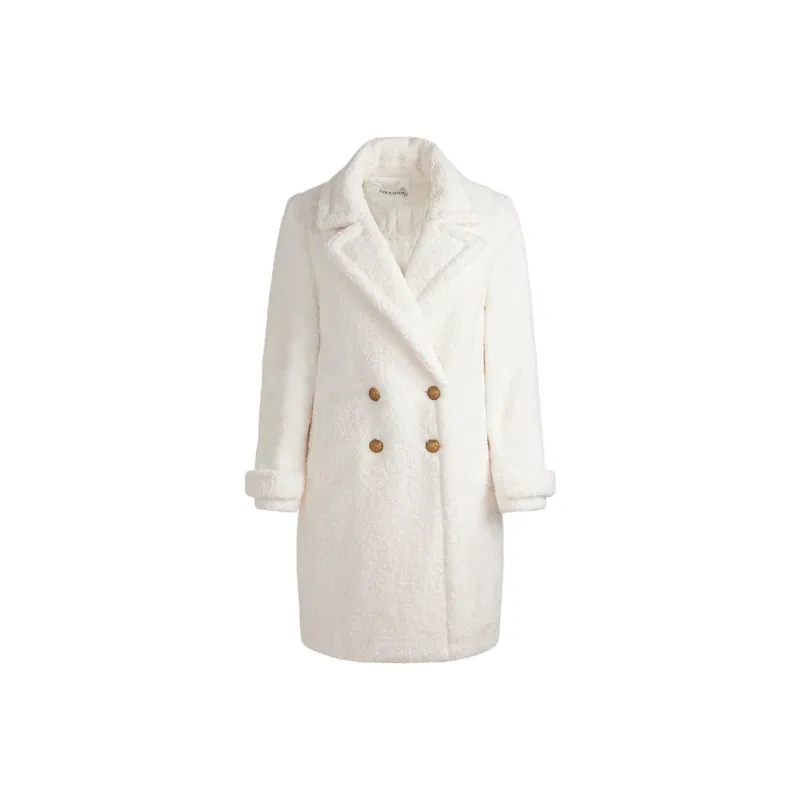 ALICE+OLIVIA Coats Women's Gray White-0