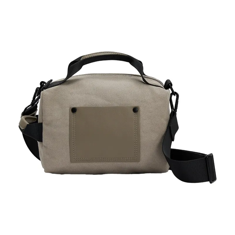 URBAN REVIVO Fabric Crossbody Handbag Unisex Warm Gray-0