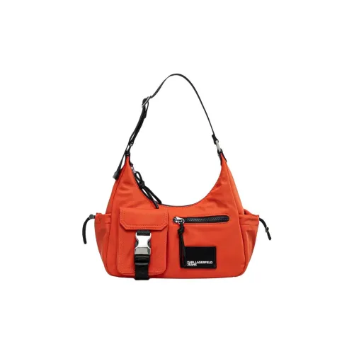KARL LAGERFELD Recycled Polyamide Shoulder Bag Women's Orange
