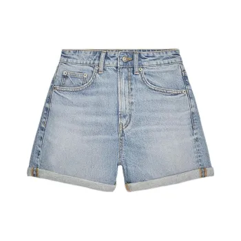 ZARA Trf Denim Shorts Women's Light Blue