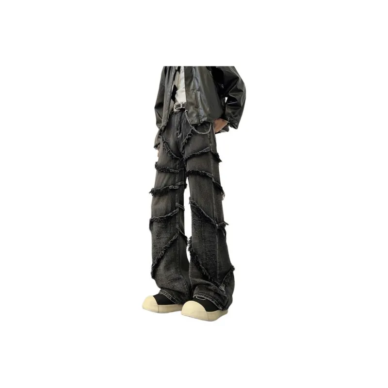 MGXEK Jeans Unisex Black Gray-0