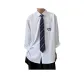 White+Navy Blue Tie