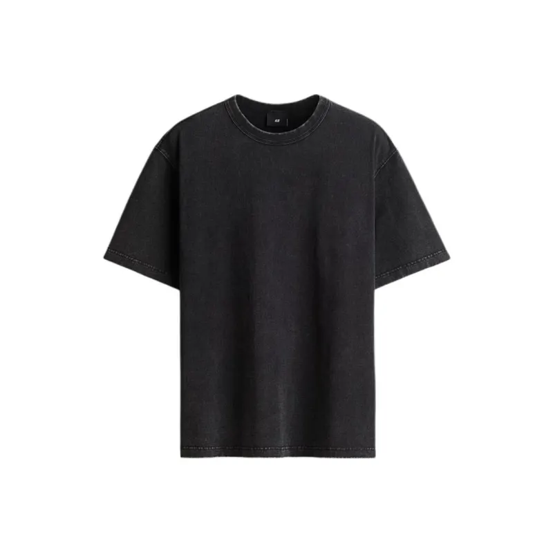 H&M T Shirts Men Black-0