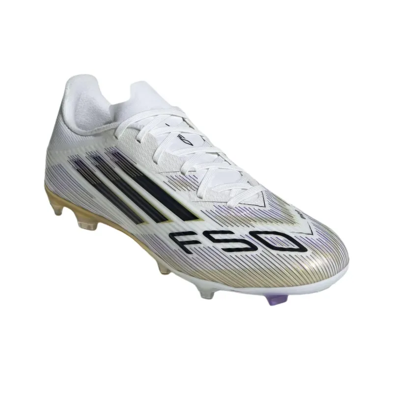 Adidas F50 League Anti Slip Wear Resistant Soccer Shoes Unisex White Black-1