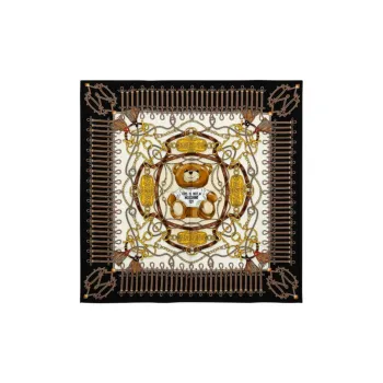 MOSCHINO Silk Scarves Unisex White