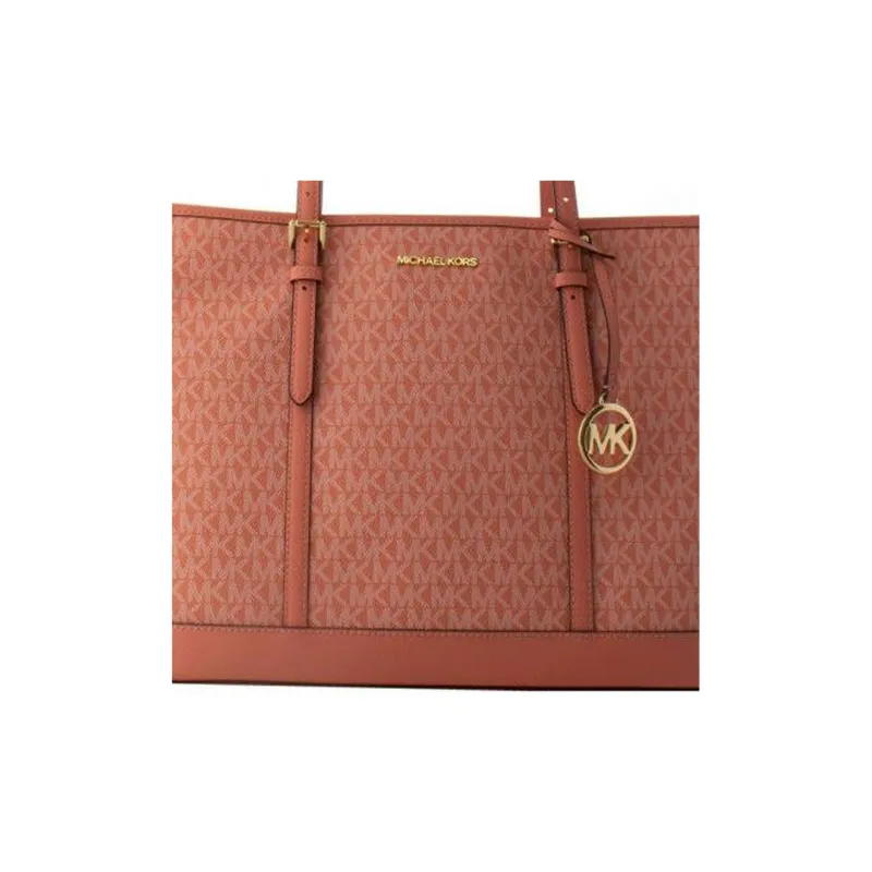 MICHAEL KORS Jet Set Travel Leather Tote Bag, Shopping Bag, Handbag, Shoulder Bag Tubas Women's Jelly Orange-2