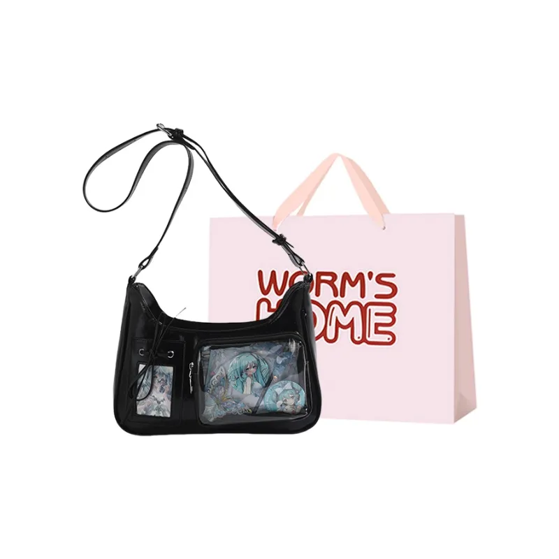 Worm's Home PU Shoulder Bag, Crossbody Bag Women's Multicolor-4