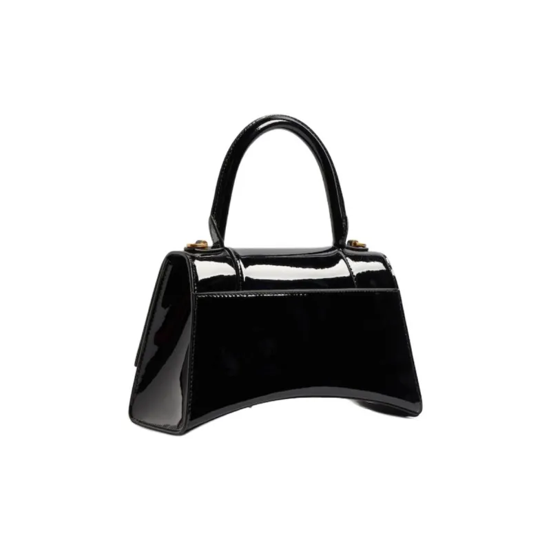 Balenciaga Automobili Lamborghini Collaboration Hourglass Patent Leather Handbag Trumpets Women's Black-3
