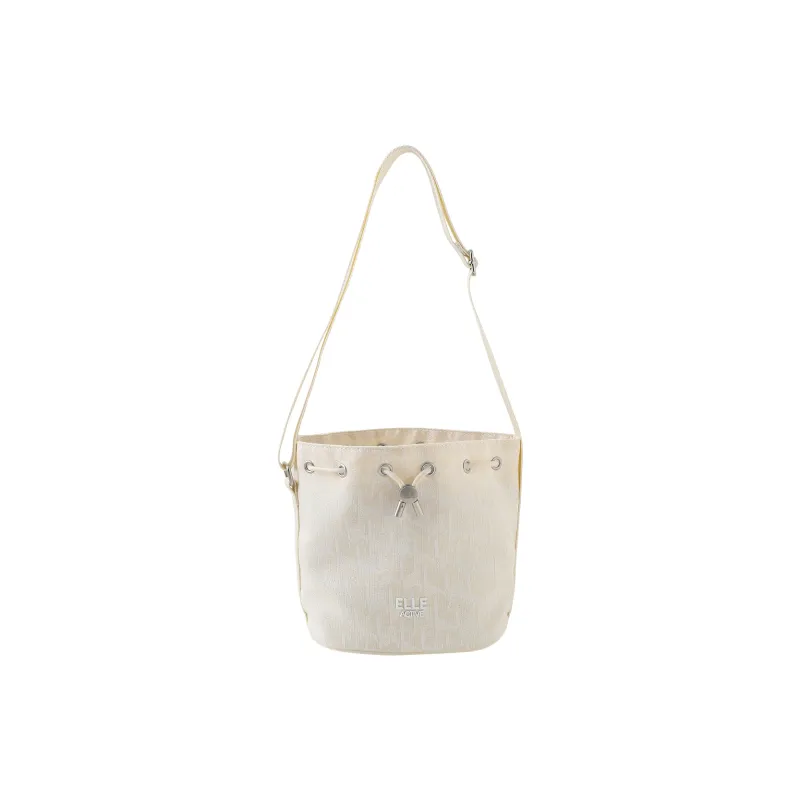Elle Active Fabric Bucket Bag, Shoulder Bag, Crossbody Bag Medium Size Women's Denim Blue-12