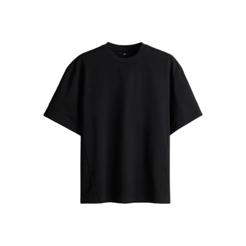 H&M T Shirts Men Black-0